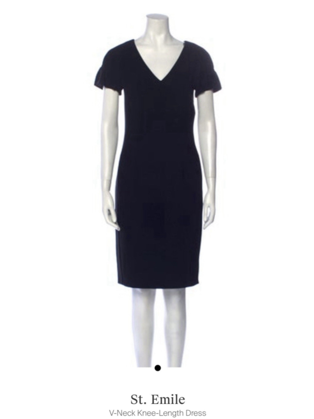 St Emile V Neck Dress Black Size 4